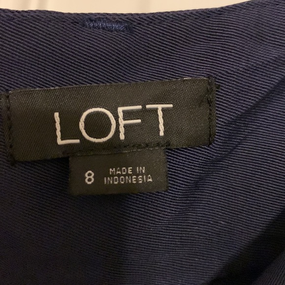 Like new loft wide leg crop pleated trousers w/ sash tie at waist. Dry-cleaned - Picture 8 of 9